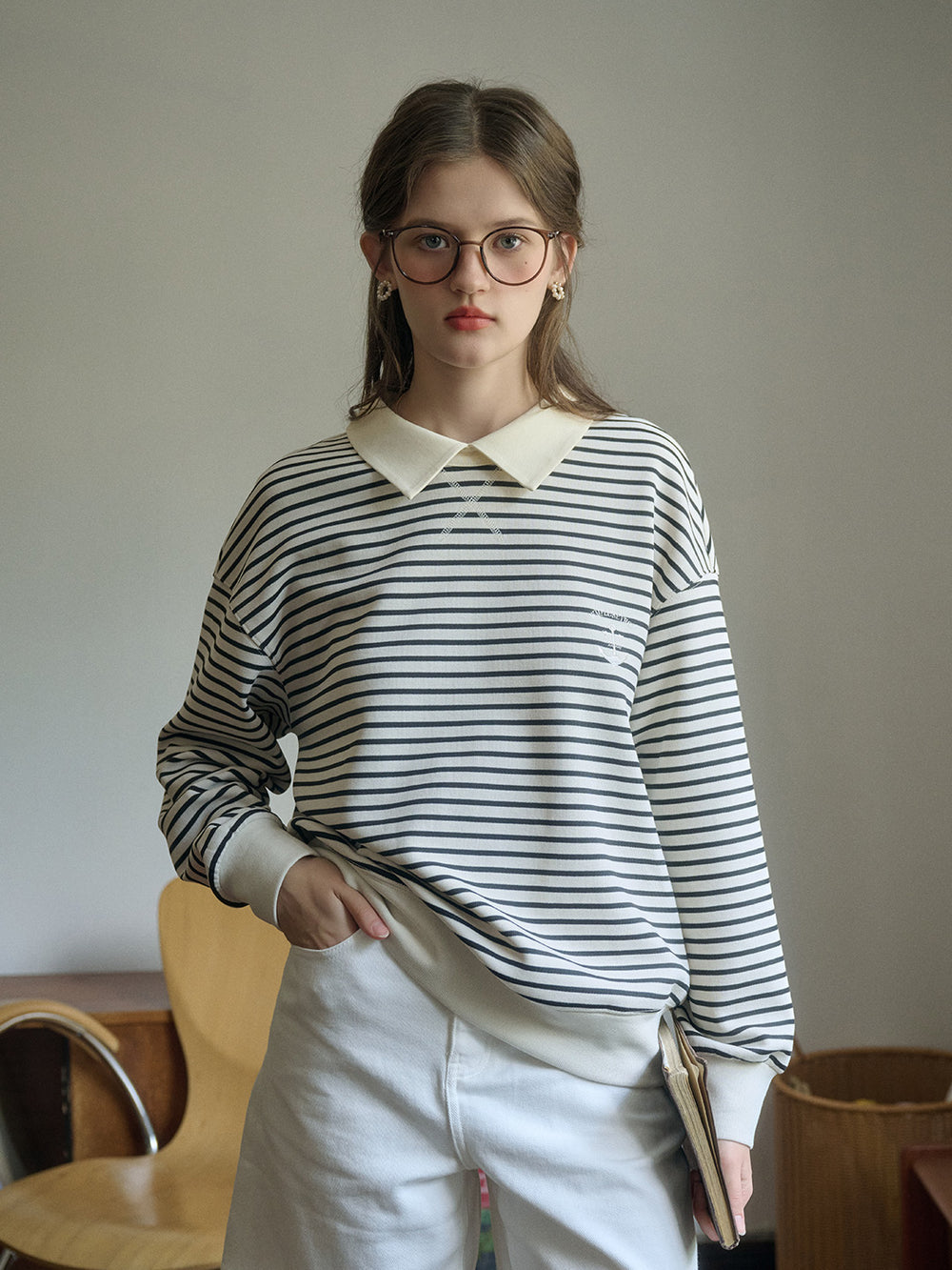 Luella Striped V-Neck Sweater