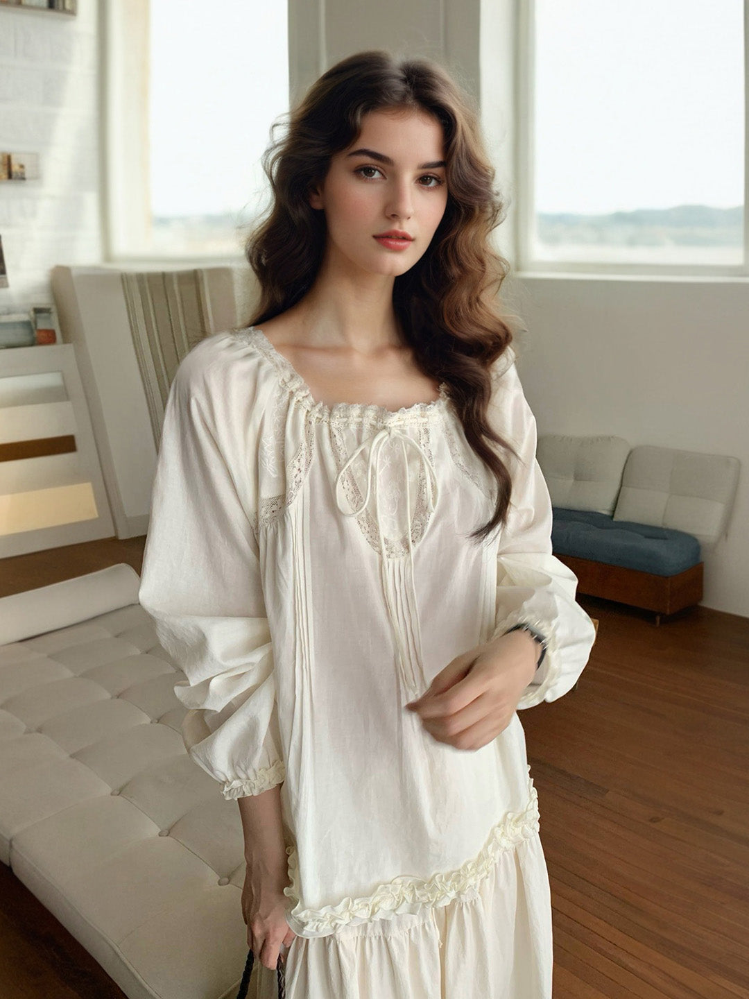 Laura Round Neck Embroidery Dress