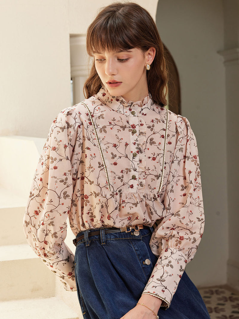 MAISY™ – Ruffled V-Neck Blouse main image 0