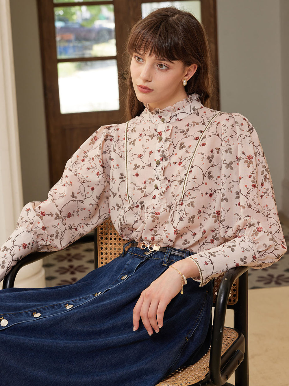 < M A D E > Sugar Bubbles Cropped Blouse main image 1