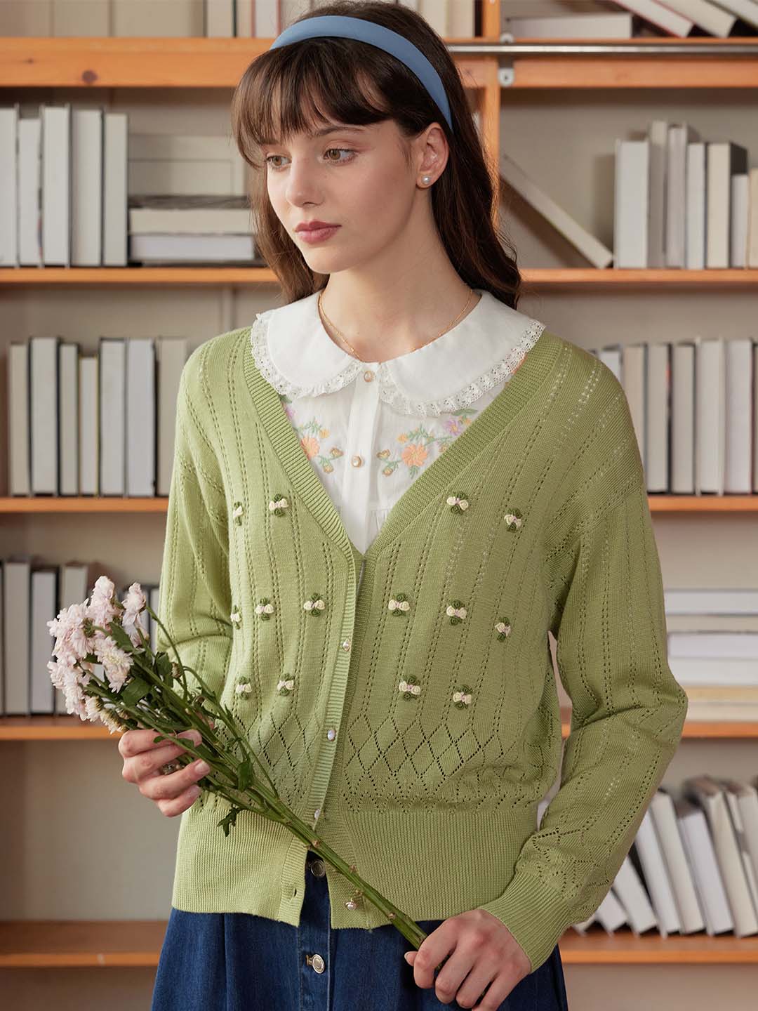 【Flash Sale】Millie Pom Pom Detail Button Front Cardigan