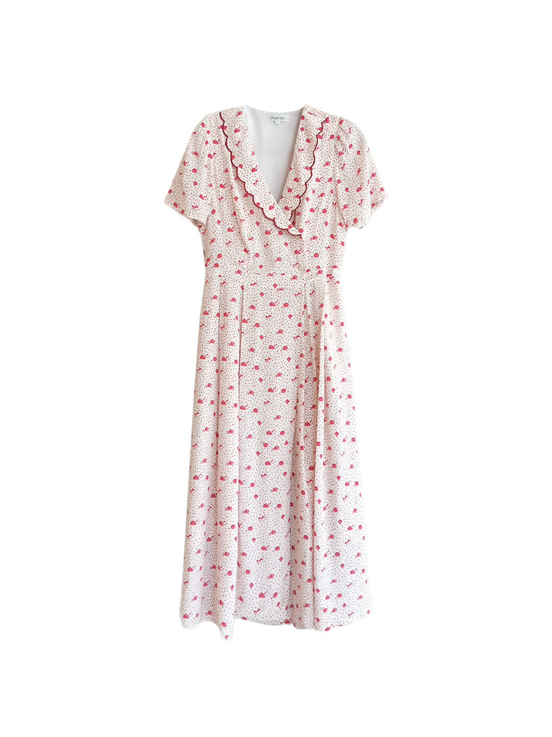 【Final Sale】Thea Ruffle V-Neck Floral Dot Dress