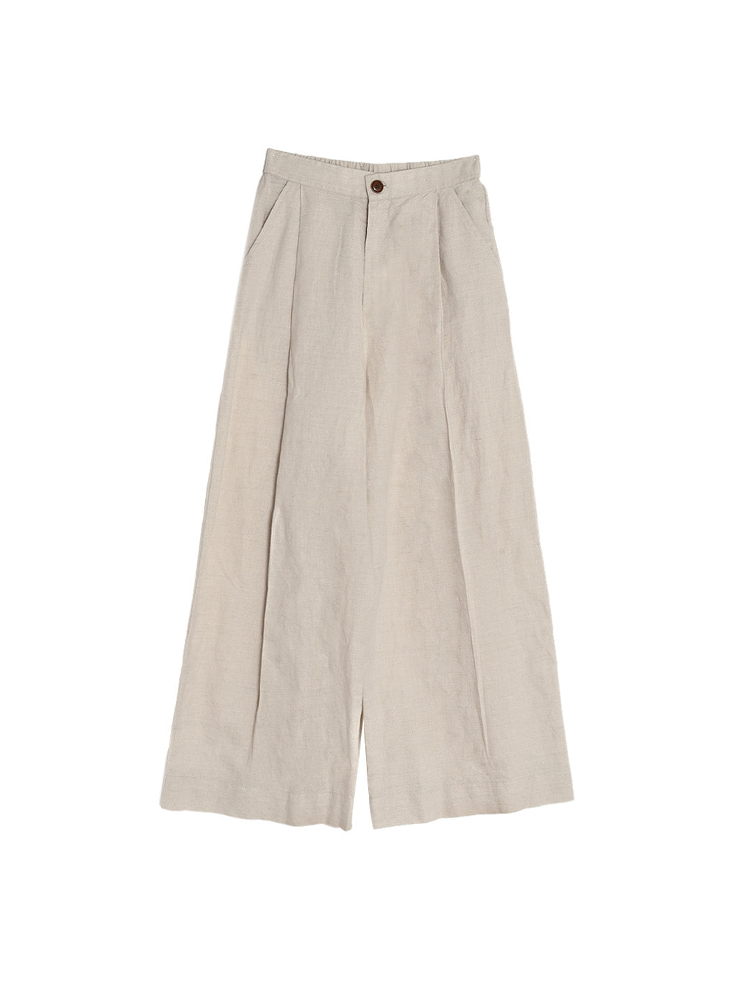 Evelyn Straight Line Cotton Trousers - White