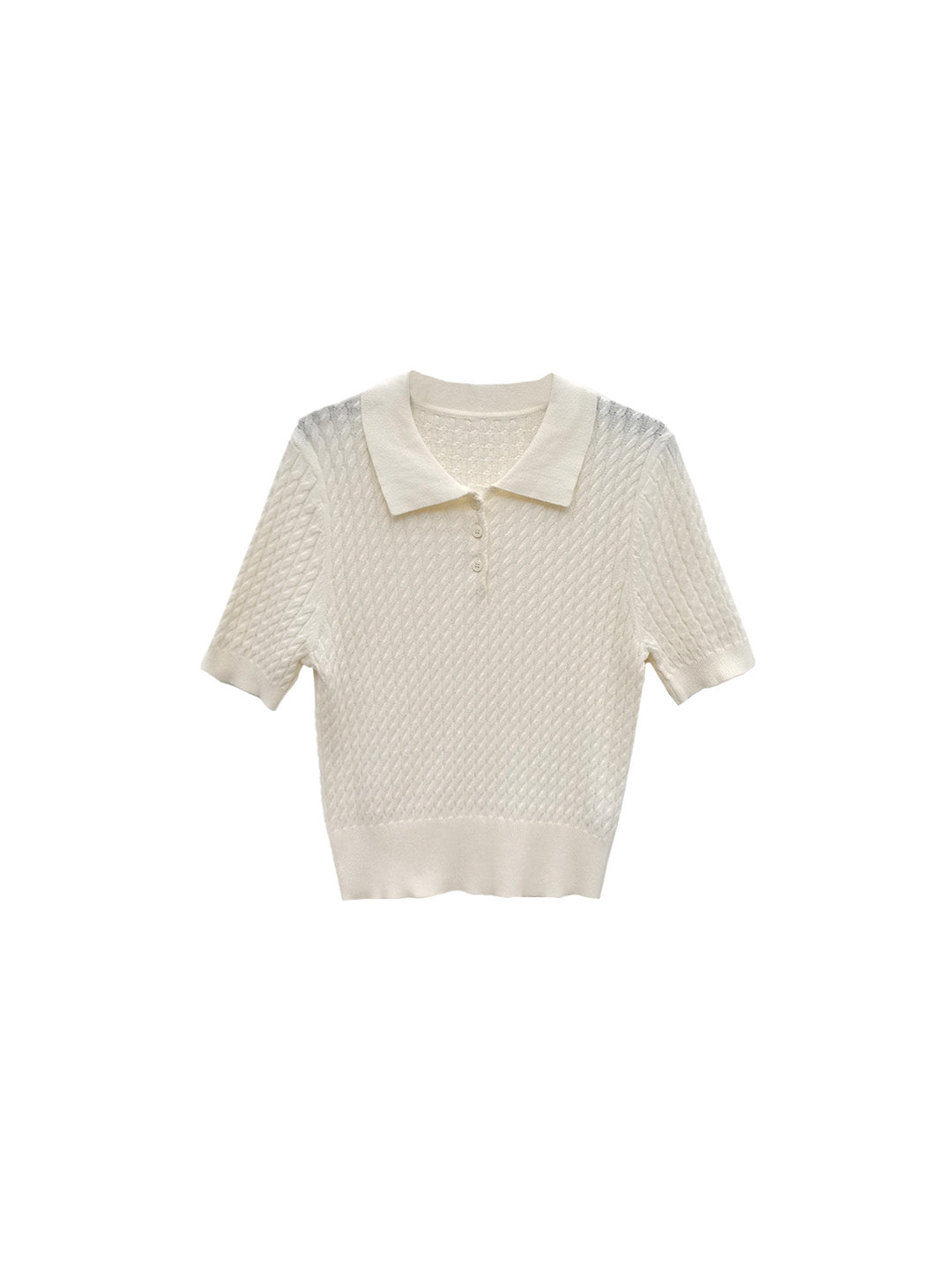 Mavis Round Neck Knit 100% Cotton Blouse
