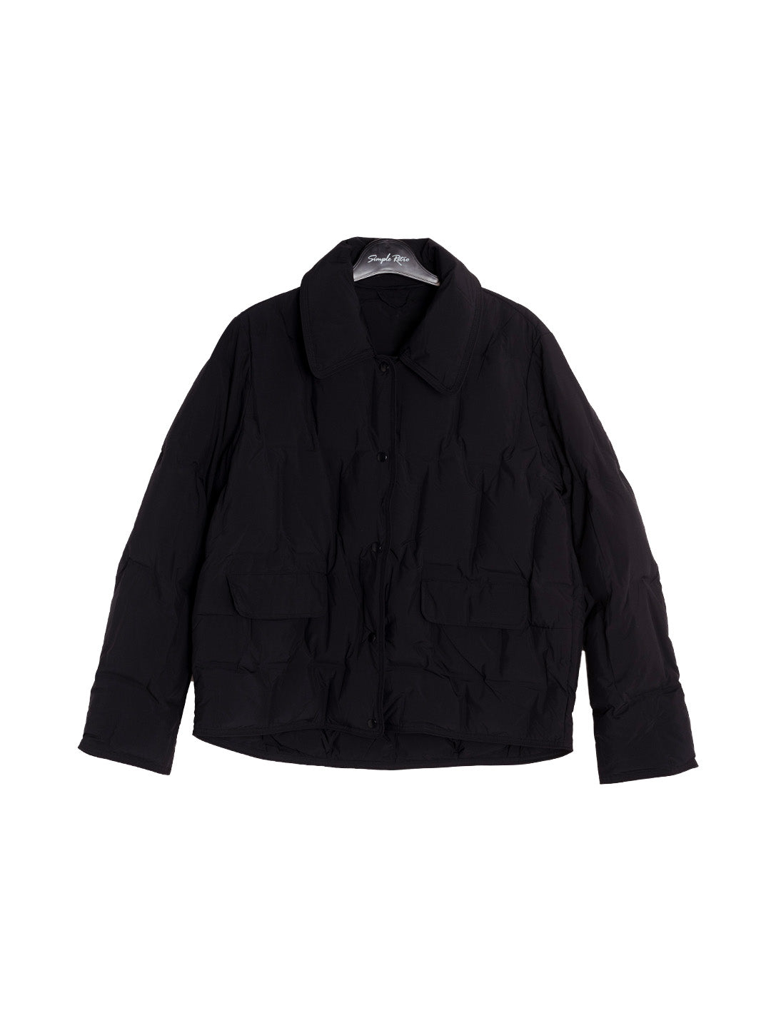 Bea Notched Collar Pocket Down Jacket - Khaki