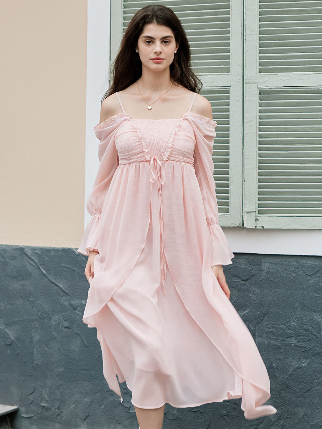 【Final Sale】Lakelyn Romantic Sweet Square Neck Dress