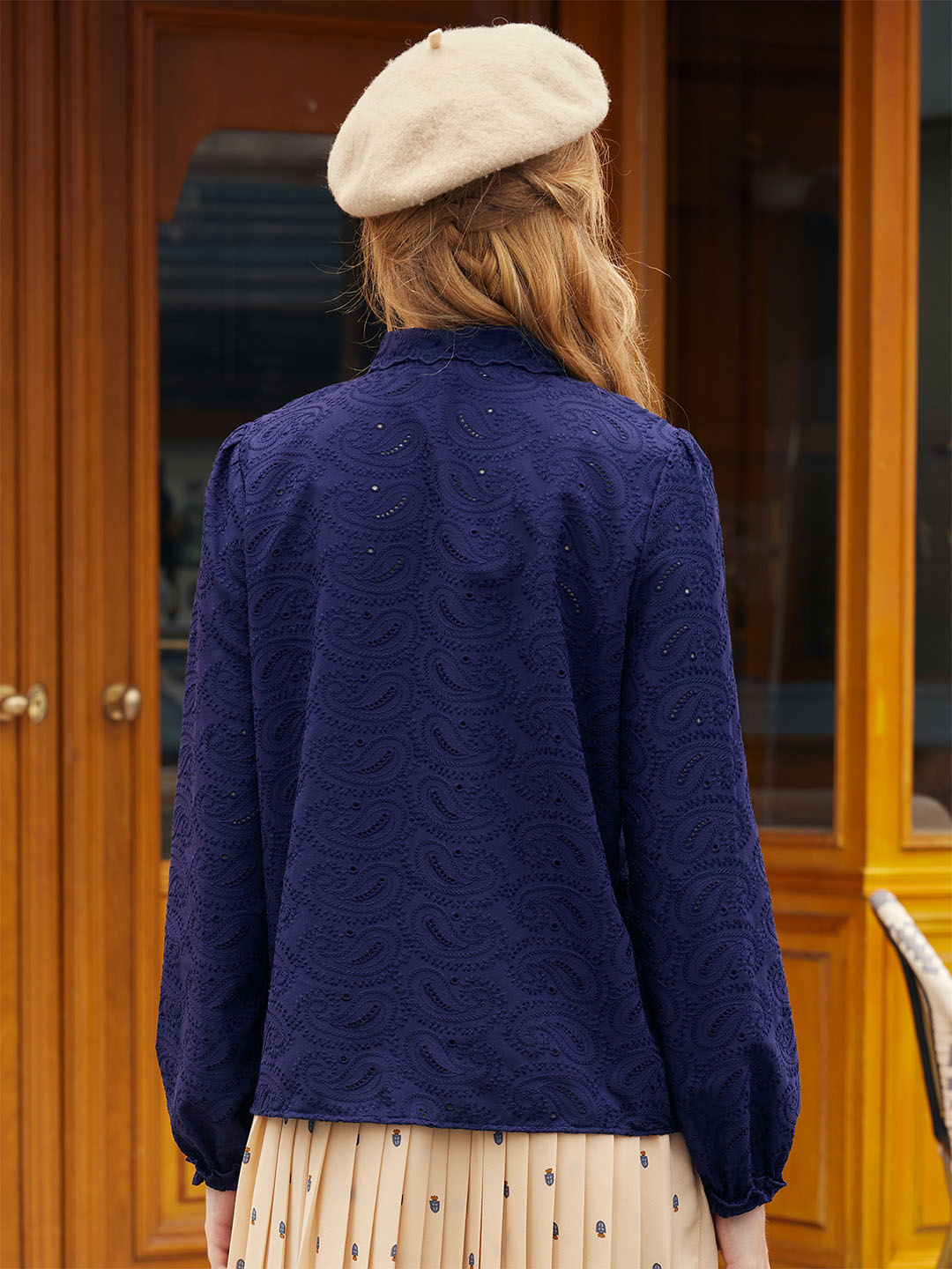 【Flash Sale】Tobey Navy Blue Blouse