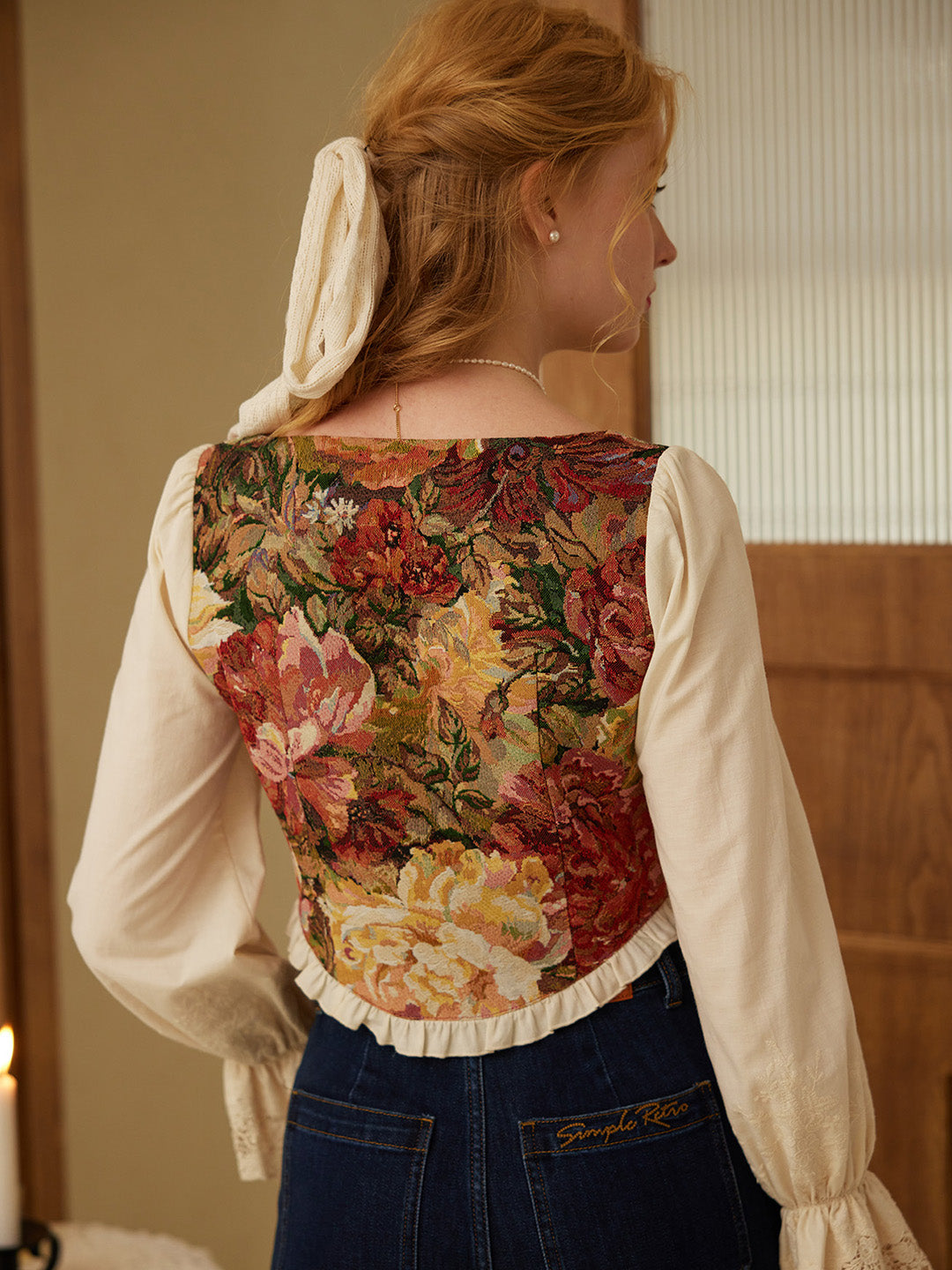 【Final Sale】Janice Square Neck Patchwork Top