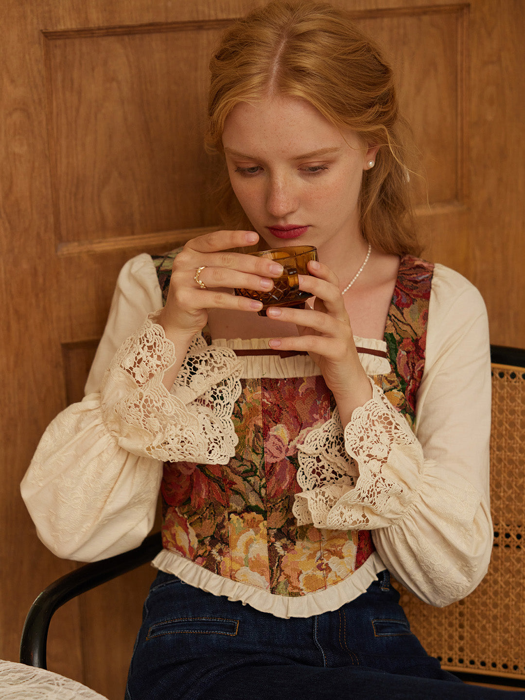 【Final Sale】Janice Square Neck Patchwork Top
