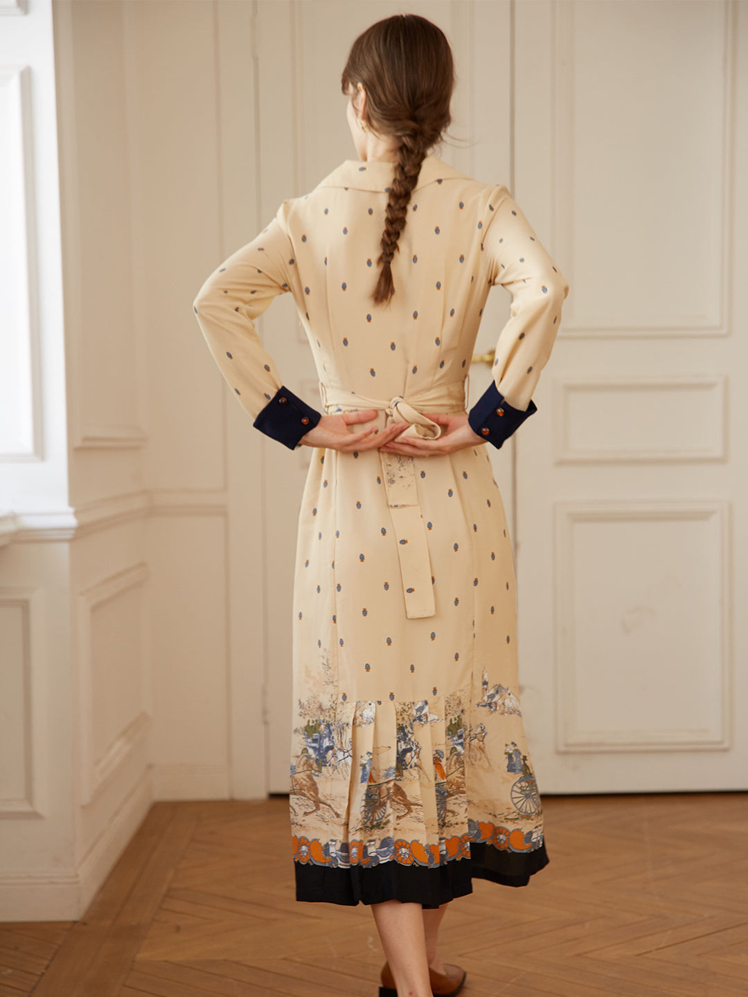 Elizabeth Retro Printed Dress