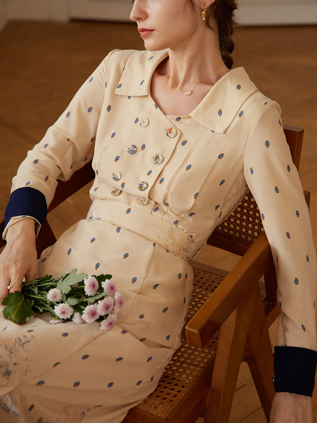 Elizabeth Retro Printed Dress