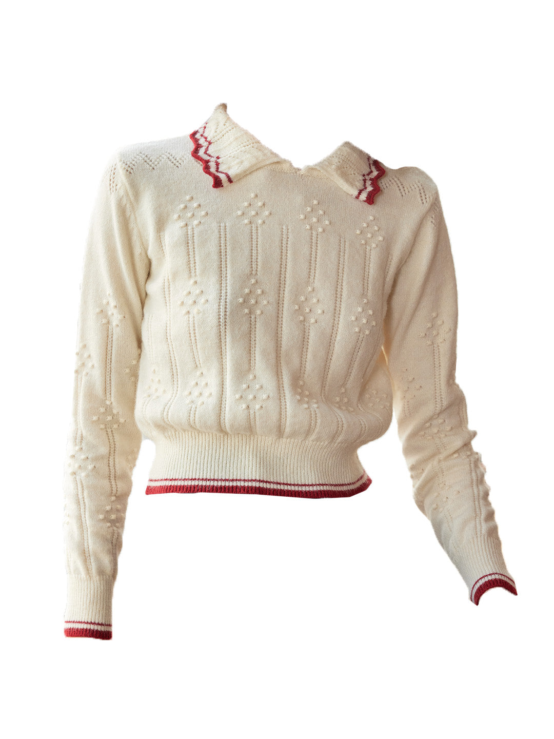 【Final Sale】Eloise Peter Pan Collar Ribbed Wool Sweater