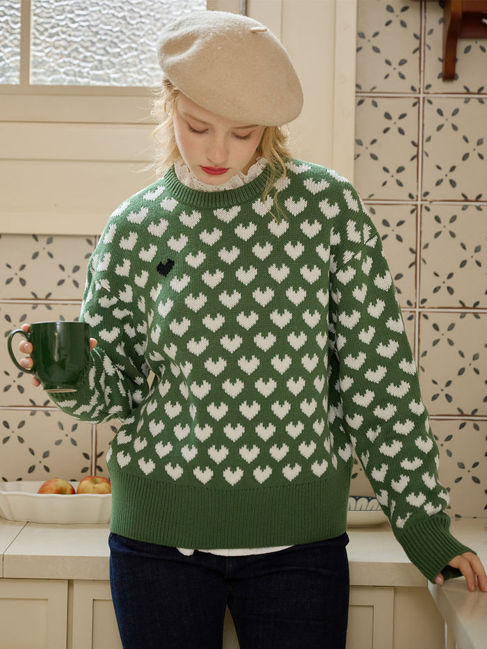 Liliana Checkered Ribbed Sweater