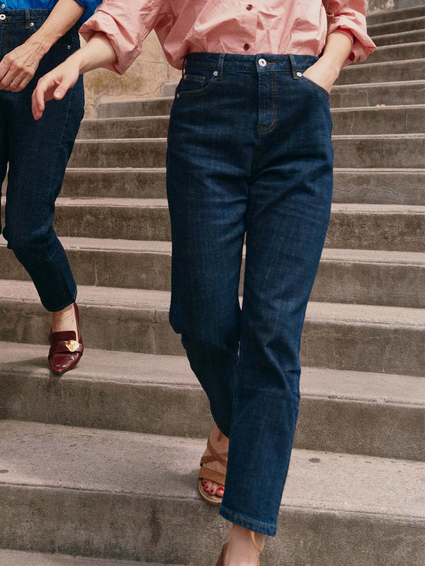 Whitley Retro Straight High-Waisted Selvedge Jeans