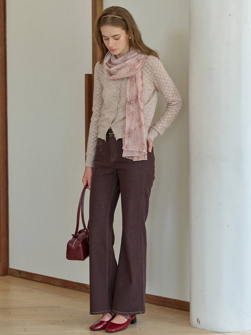 Neriah Round Neck Fitted Button-Up Cardigan
