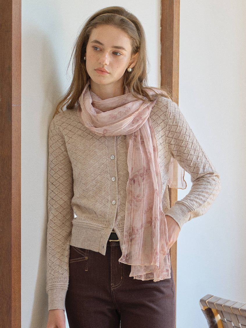 Neriah Round Neck Fitted Button-Up Cardigan