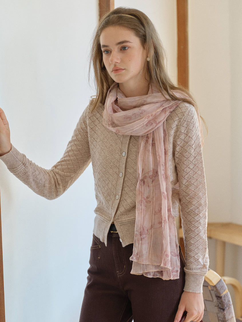 Neriah Round Neck Fitted Button-Up Cardigan