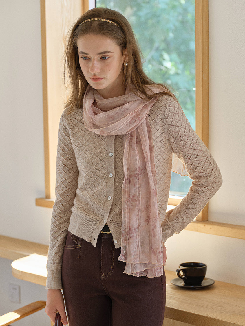 Neriah Round Neck Fitted Button-Up Cardigan