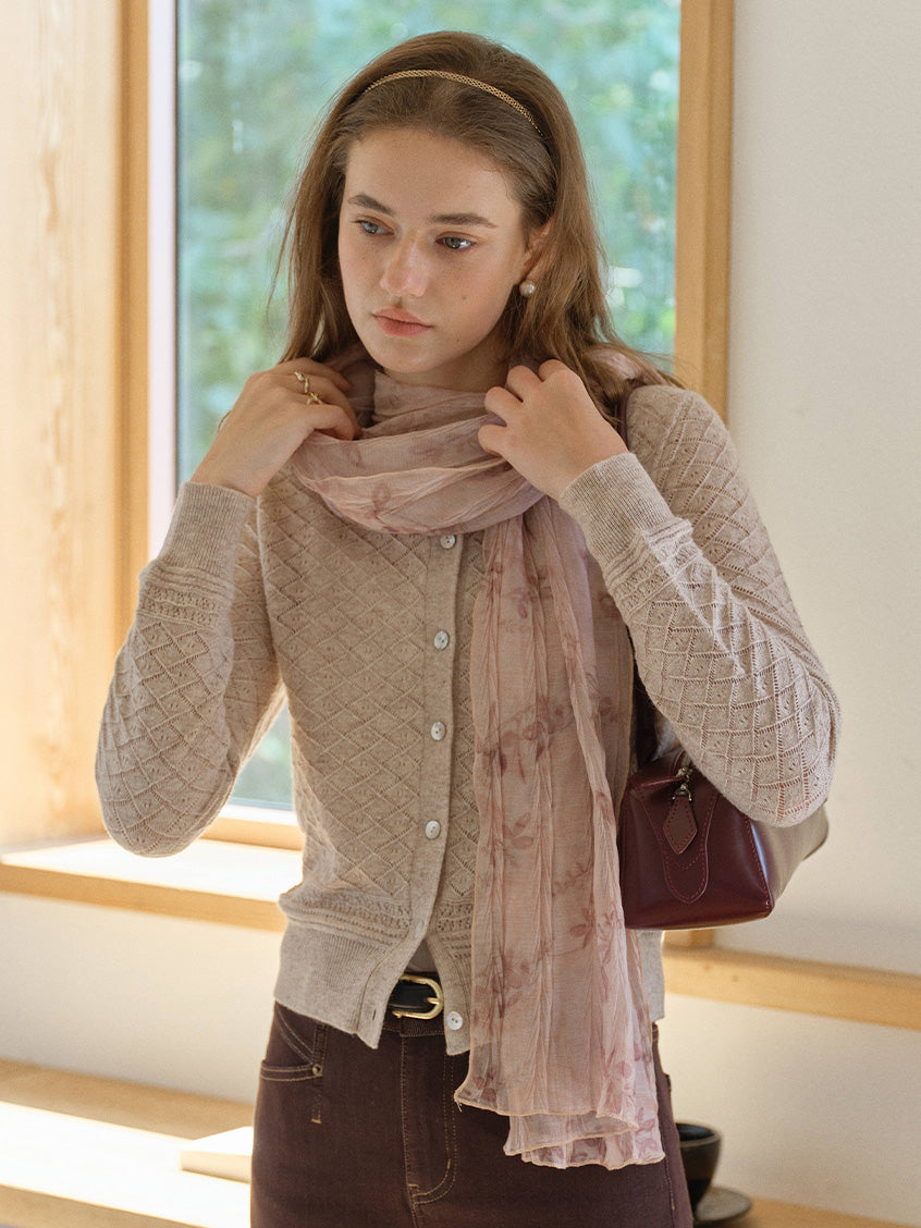 Neriah Round Neck Fitted Button-Up Cardigan