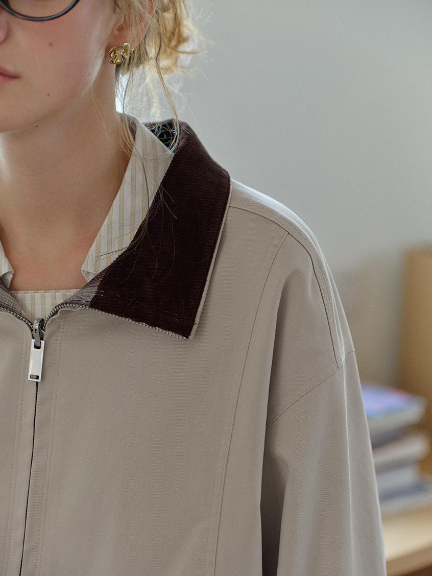 Mariah Plaid & Khaki Reversible Jacket