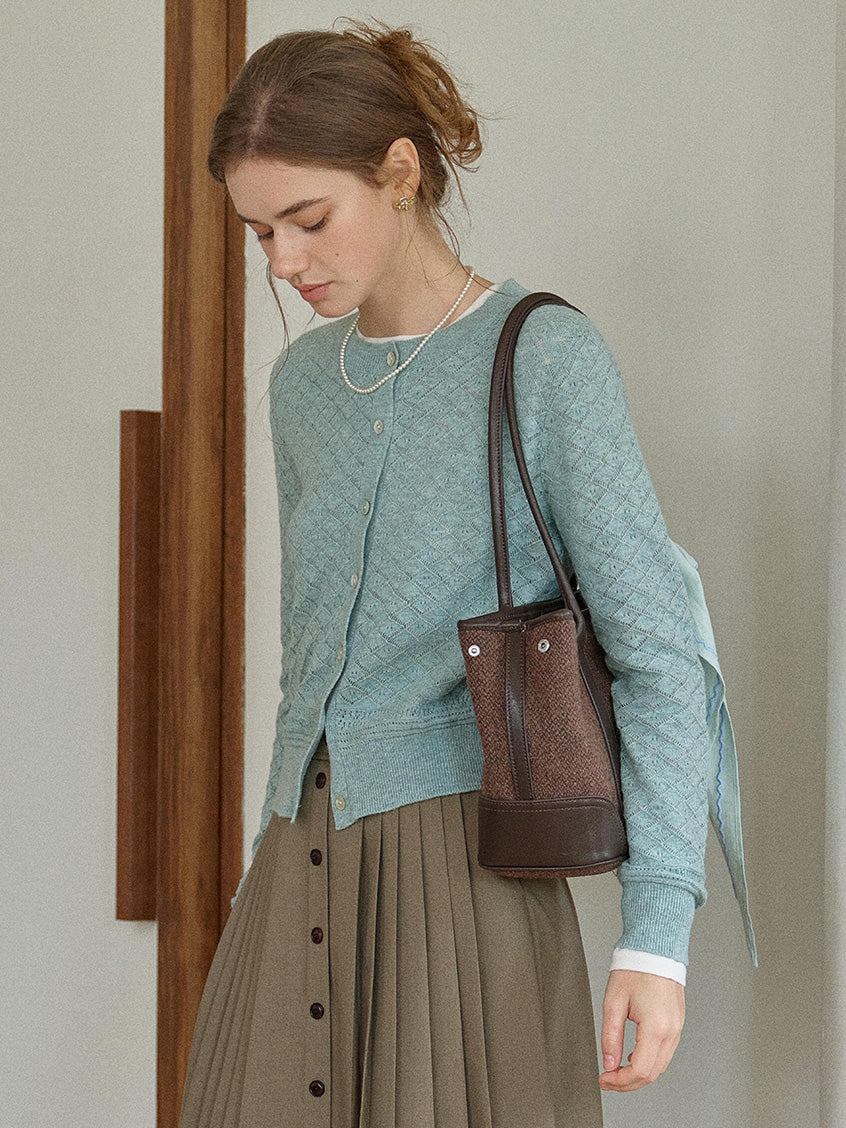 Neriah Round Neck Fitted Button-Up Cardigan