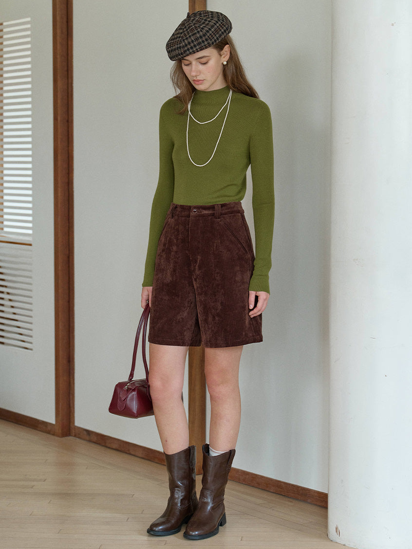 Allyson 100% Merino Mock Neck Knit Sweater