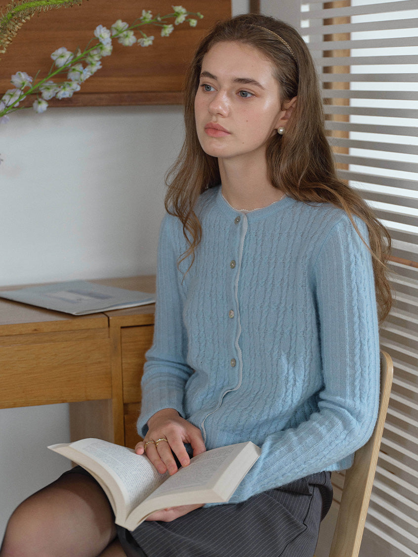 Kahlani V-Neck Cozy Brushed Knit Cardigan