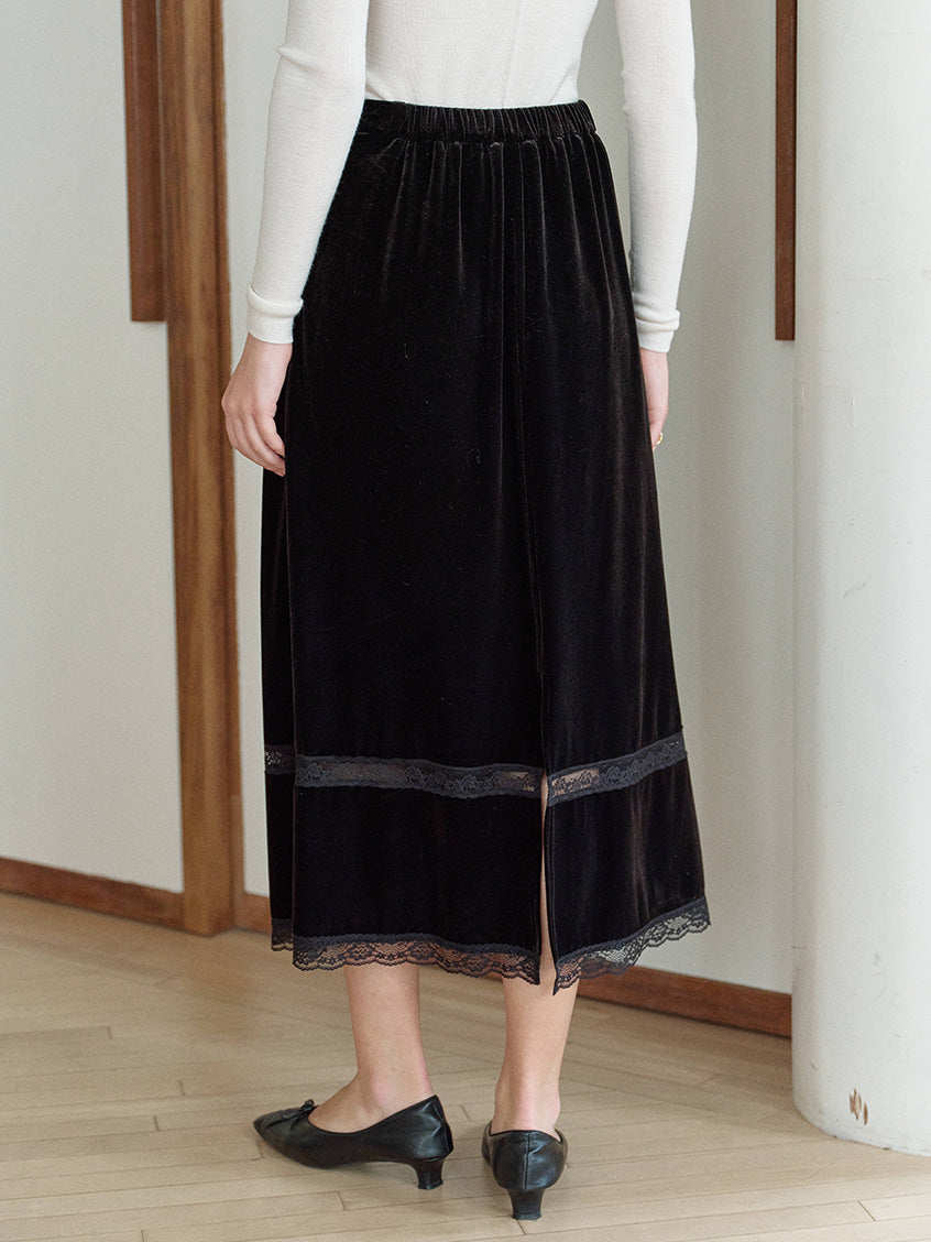 Violette All-Purpose Lace Bottom Midi Skirt