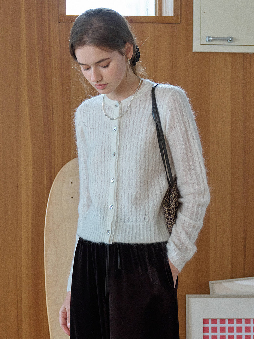 Kahlani V-Neck Cozy Brushed Knit Cardigan