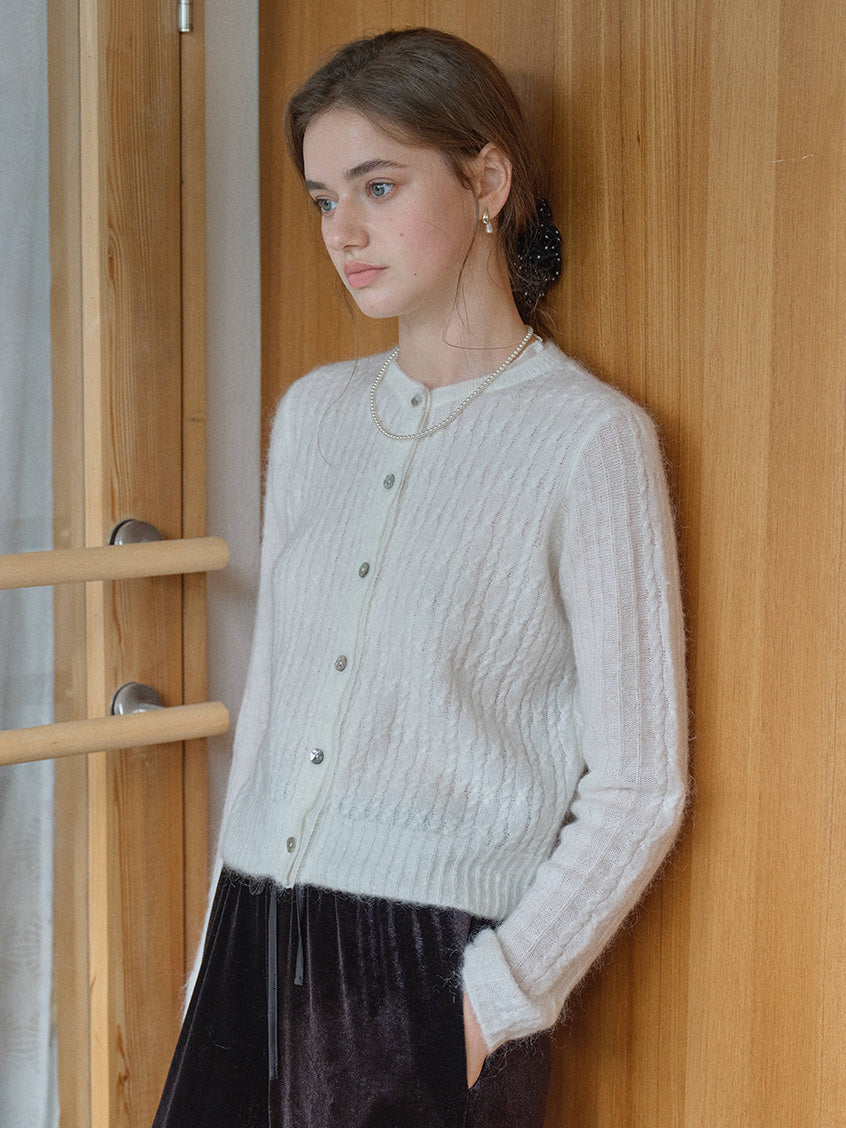 Kahlani V-Neck Cozy Brushed Knit Cardigan