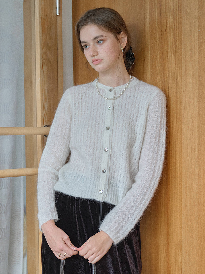 Kahlani V-Neck Cozy Brushed Knit Cardigan