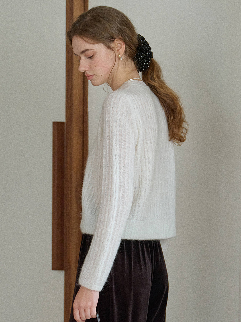 Kahlani V-Neck Cozy Brushed Knit Cardigan