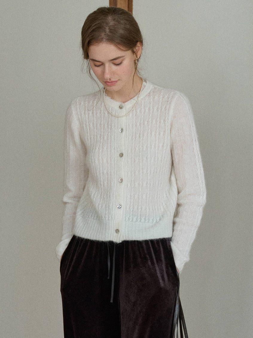 Kahlani V-Neck Cozy Brushed Knit Cardigan