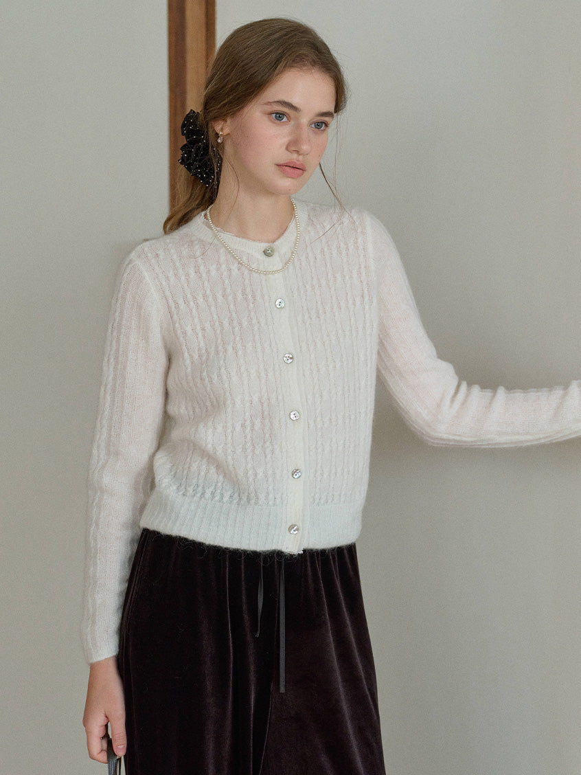 Kahlani V-Neck Cozy Brushed Knit Cardigan