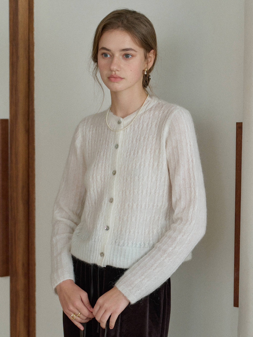 Kahlani V-Neck Cozy Brushed Knit Cardigan