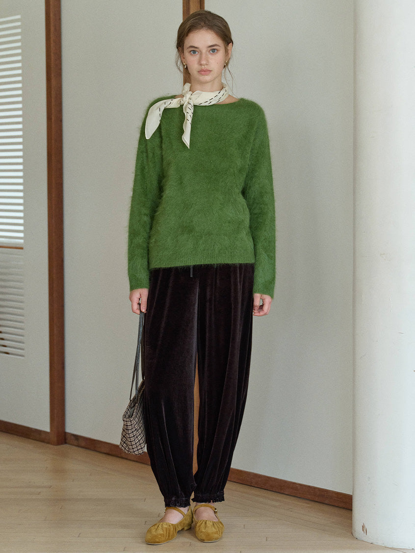 Leanna Loose Velvet Tapered All-Purpose Pants