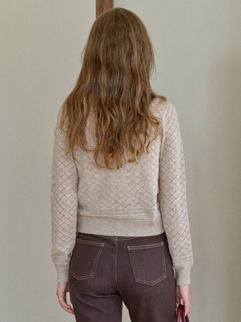 Neriah Round Neck Fitted Button-Up Cardigan