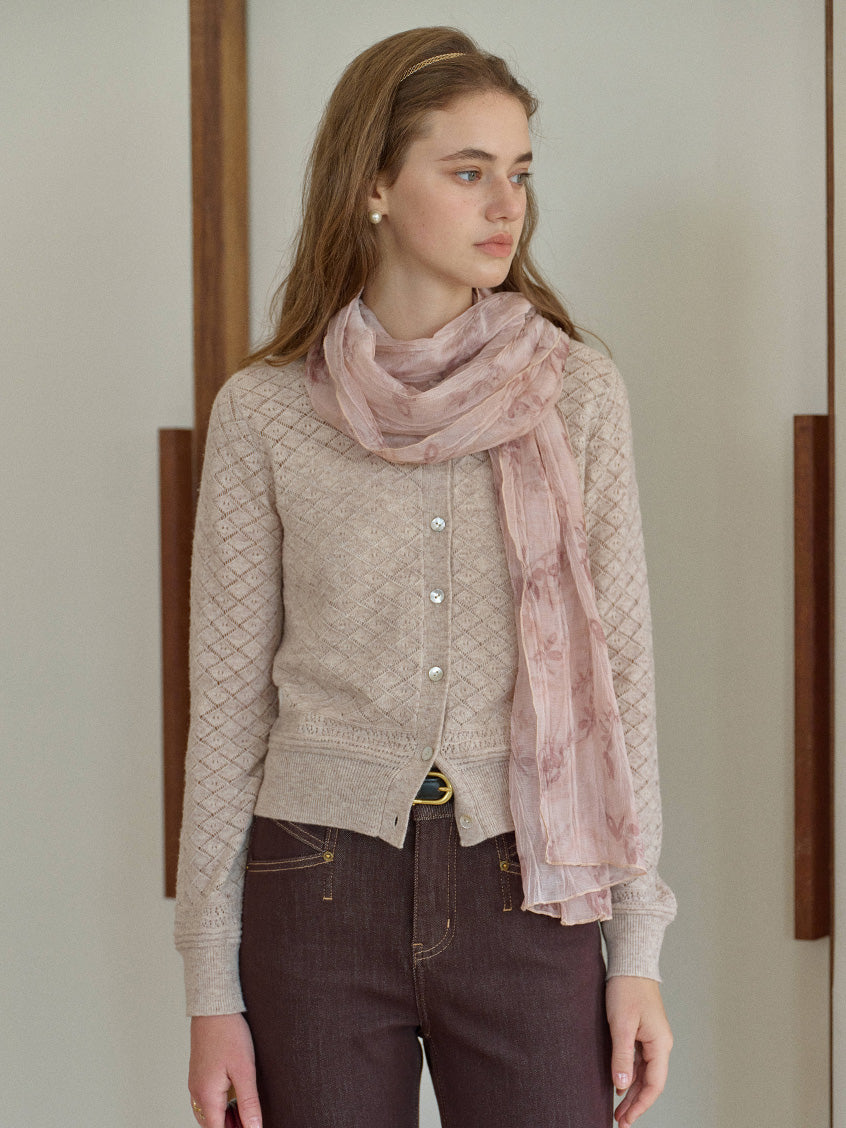 Neriah Round Neck Fitted Button-Up Cardigan