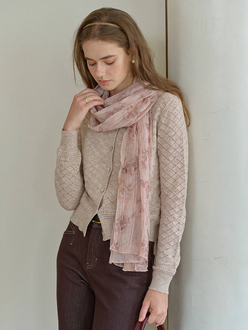 Neriah Round Neck Fitted Button-Up Cardigan