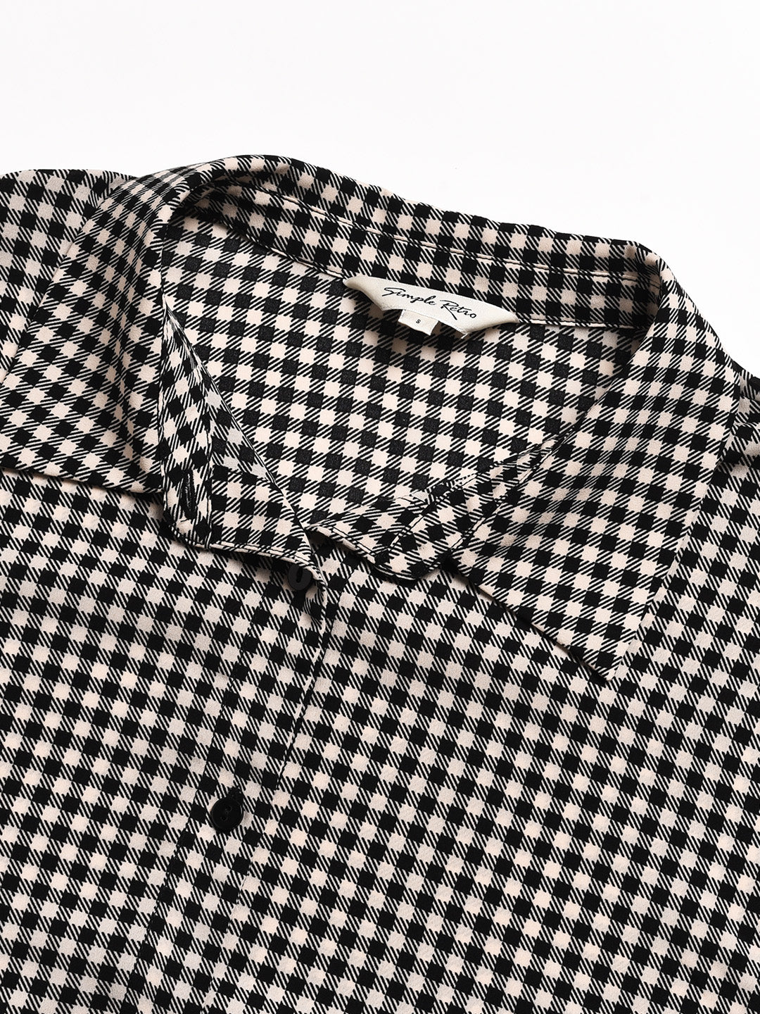 Selah V-Neck Plaid Waisted Shirt