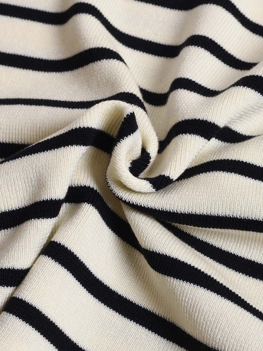 【Final Sale】Charlee Simple Square Neck Striped Sling Knitted Top