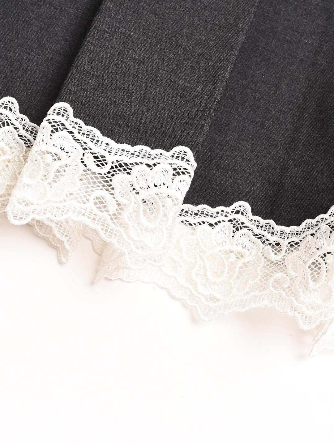 Saige Pleated Lace A-Line Skirt