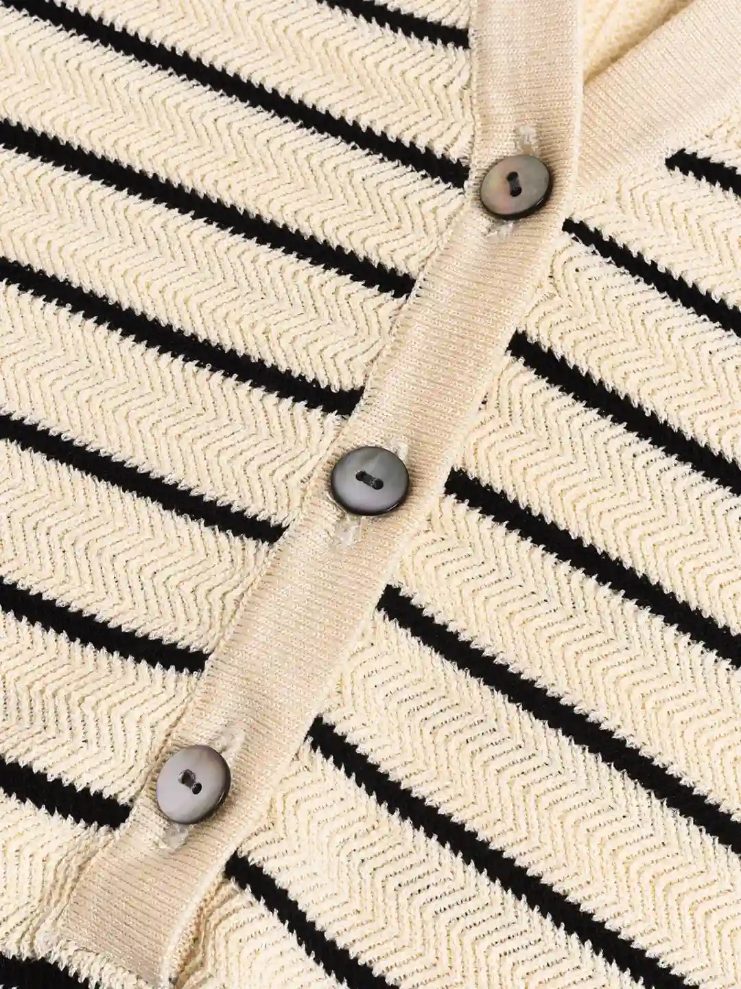 Cadence V-Neck Stripes Blouse