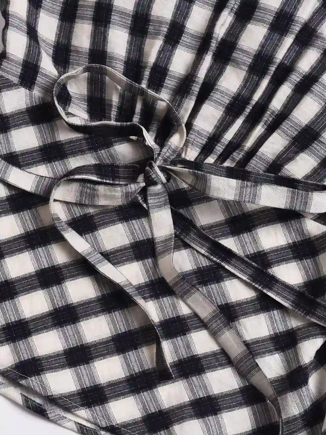 Luisa V-Neck Plaid Blouse