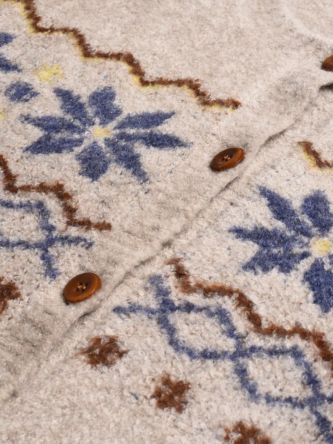 Chaya Round Neck Fair Isle Cardigan