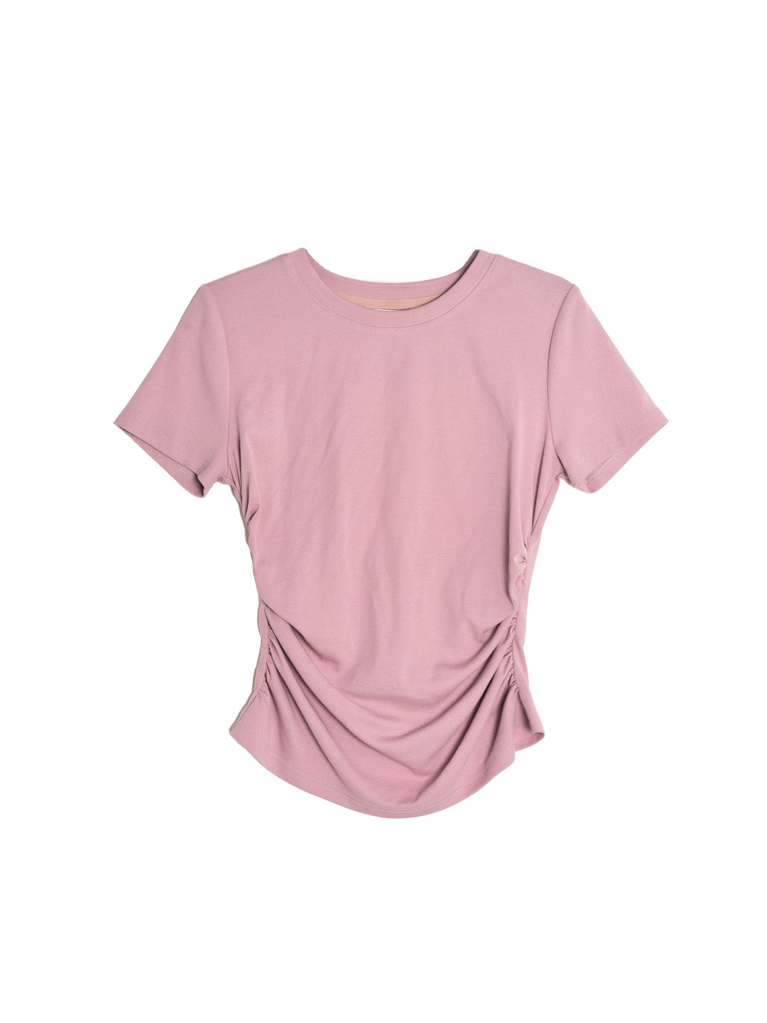 Stella Round Neck Cotton T-shirt - Pink
