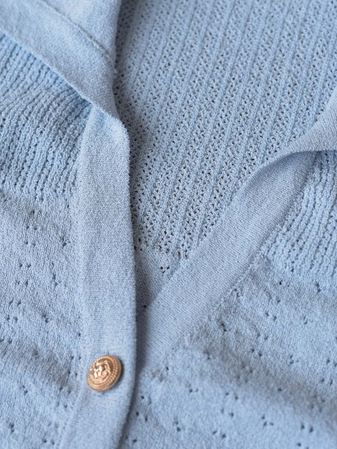【Final Sale】Florence Polo Neck Short Sleeve Knit