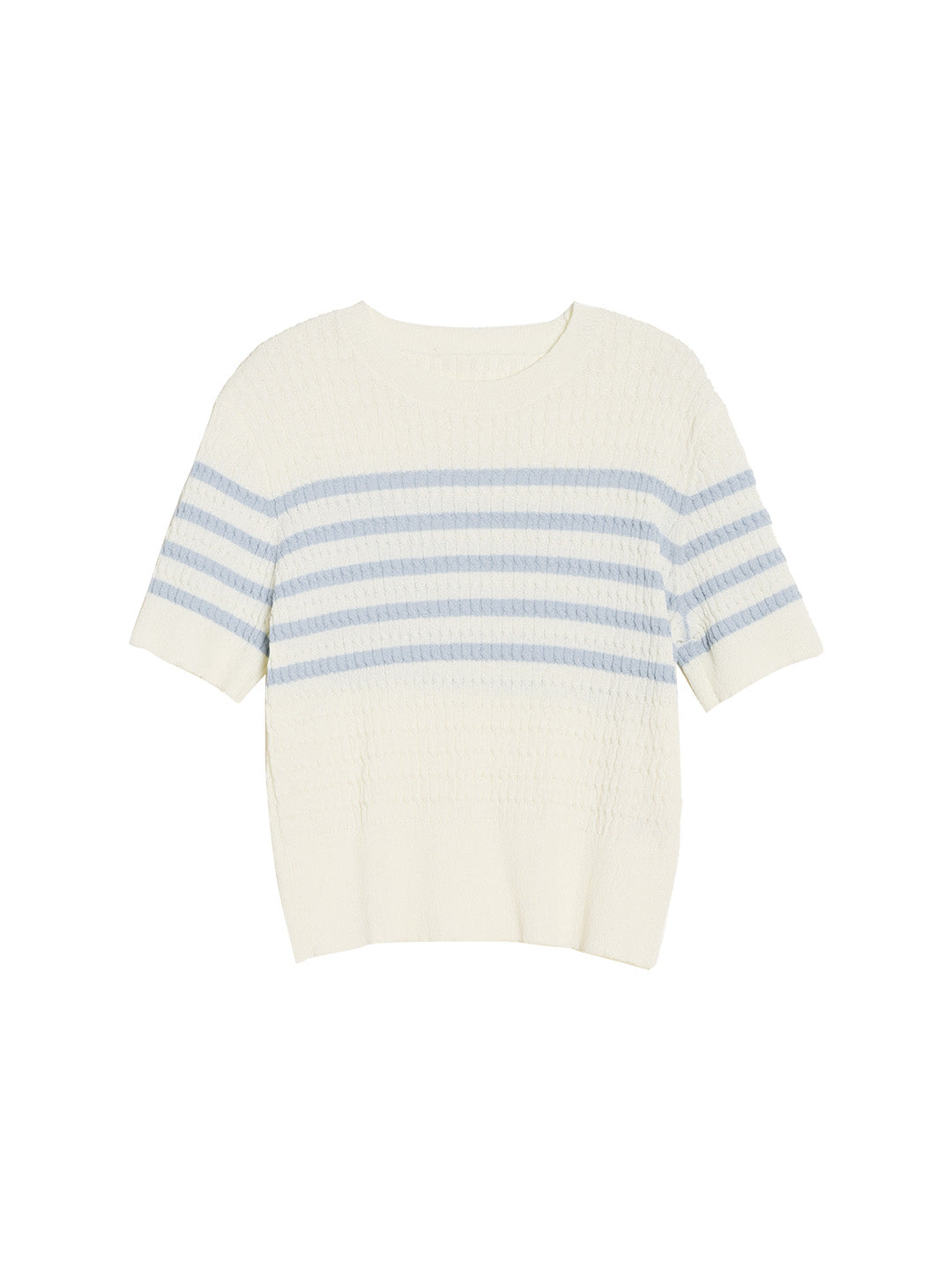 Madilyn Classic Round Neck Striped Knitted Top