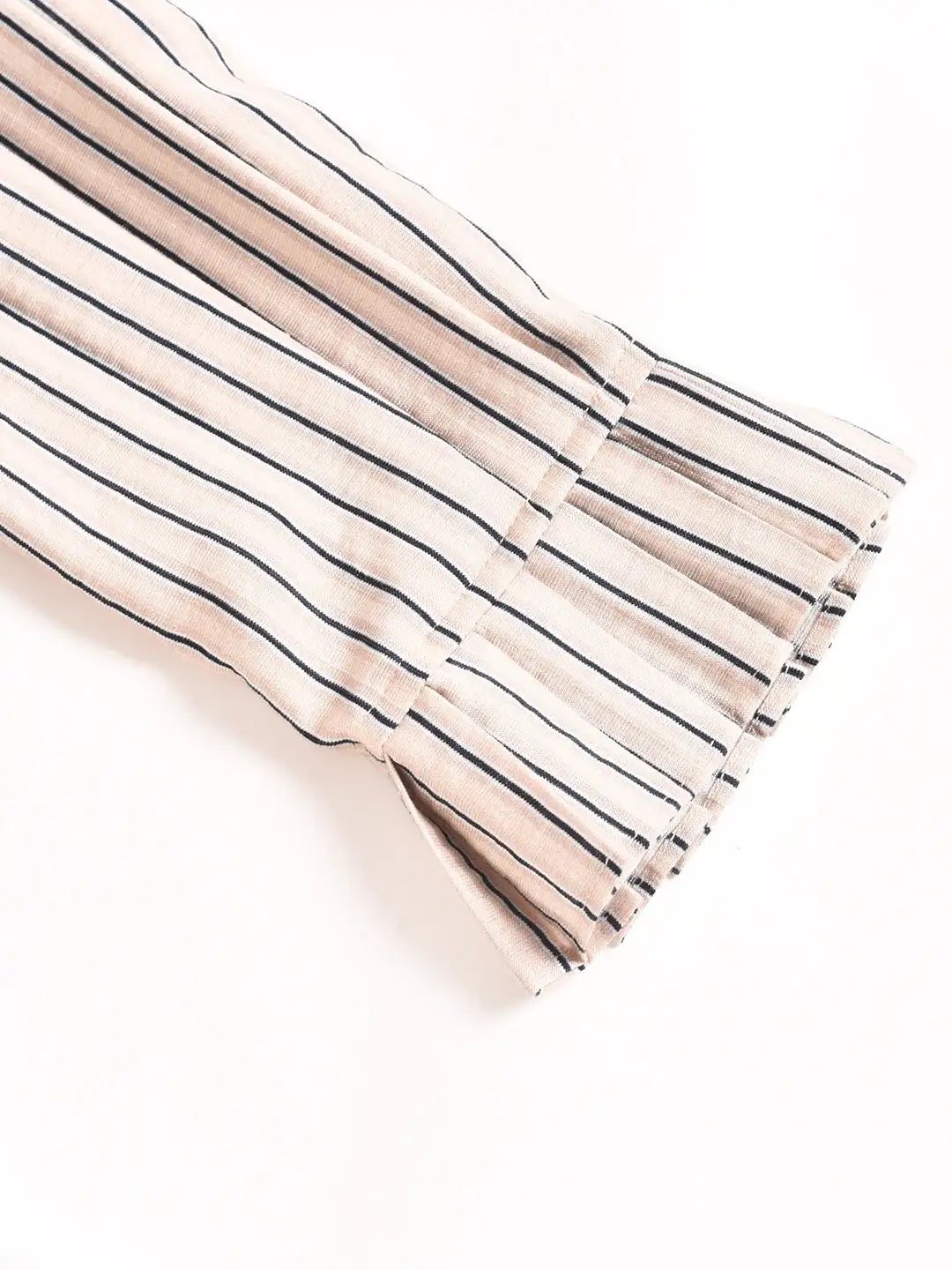 Elliot Lapel Ruffle Stripe Blouse