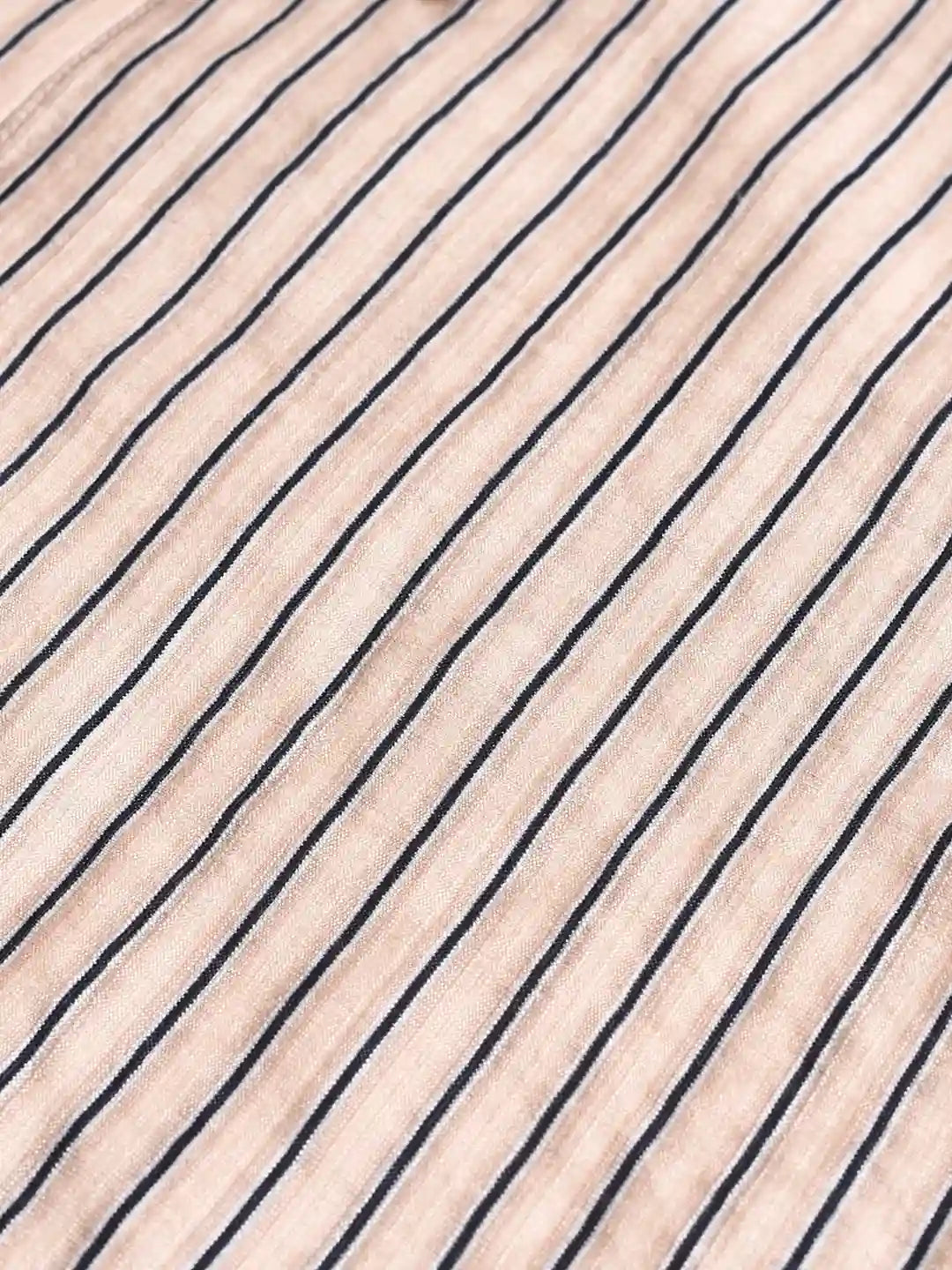 Elliot Lapel Ruffle Stripe Blouse